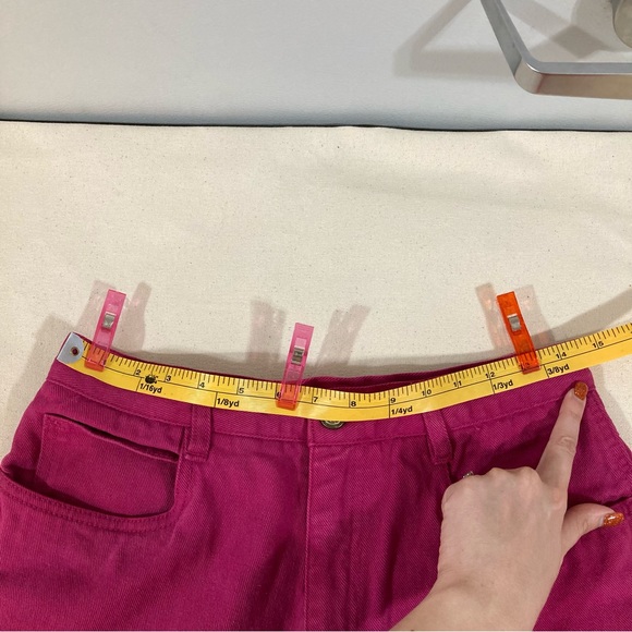 VINTAGE Heavy Denim High Rise Magenta Hot Pink Vintage Jeans - Picture 7 of 12